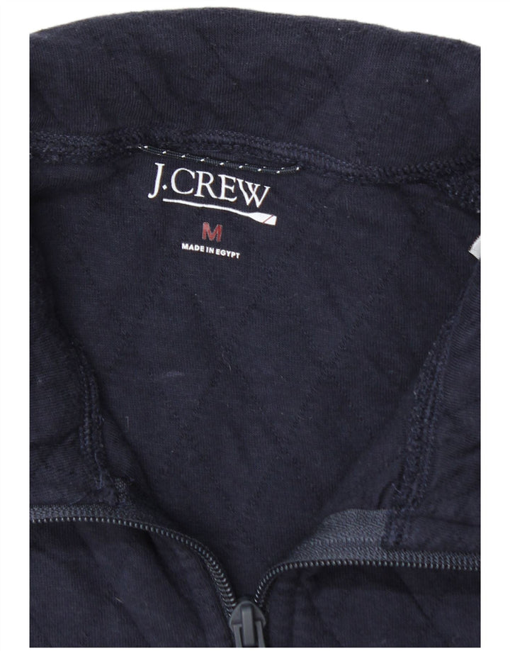 Мужской свитшот с воротником на молнии J. Crew, средний темно-синий хлопковый джемпер