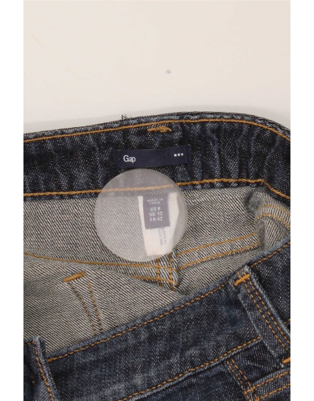 Женская мини-юбка Gap джинсовая UK 12 Medium W32 Темно-синяя, хлопок
