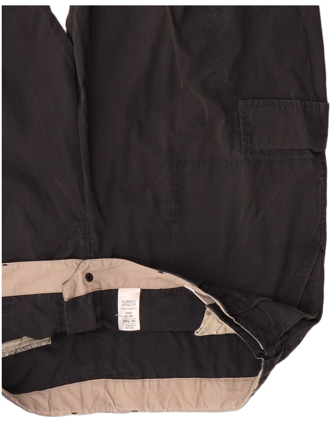 Мужские шорты карго MARKS & SPENCER W38 XL, темно-синие, хлопок