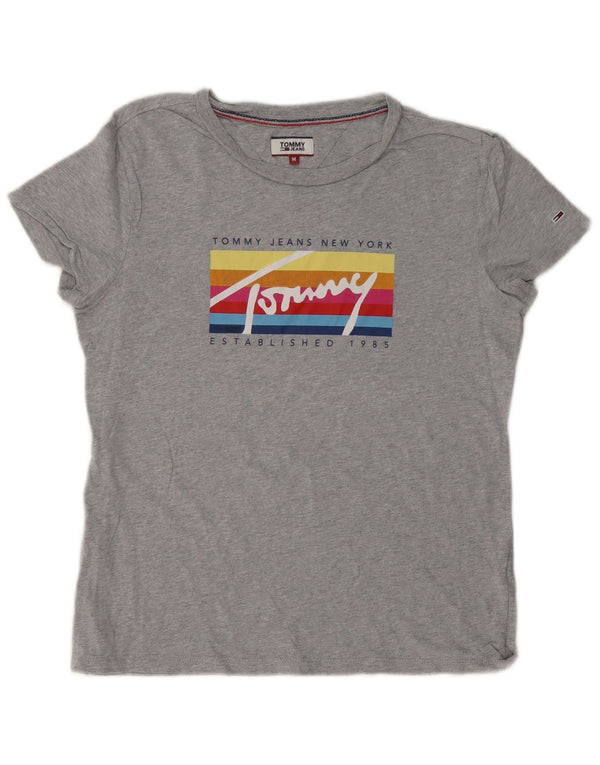Женская футболка с рисунком Tommy Hilfiger Top UK 14 Medium Grey