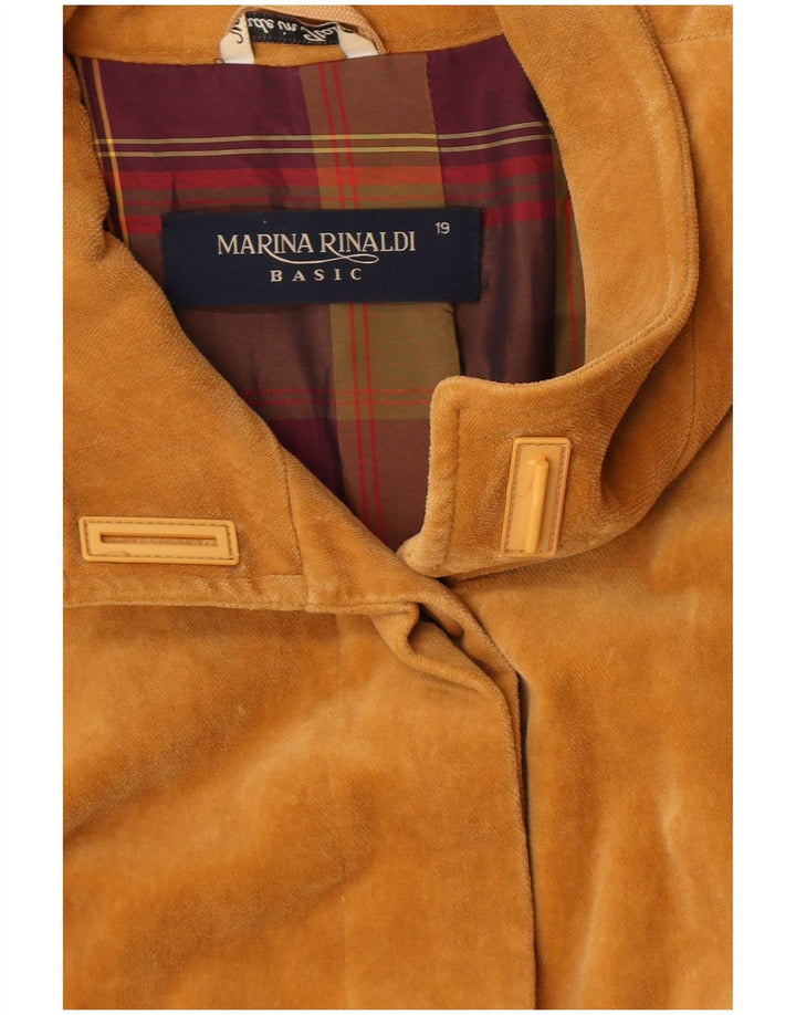 Marina Rinaldi Женское бархатное пальто оверсайз размер 19 маленькое бежевое