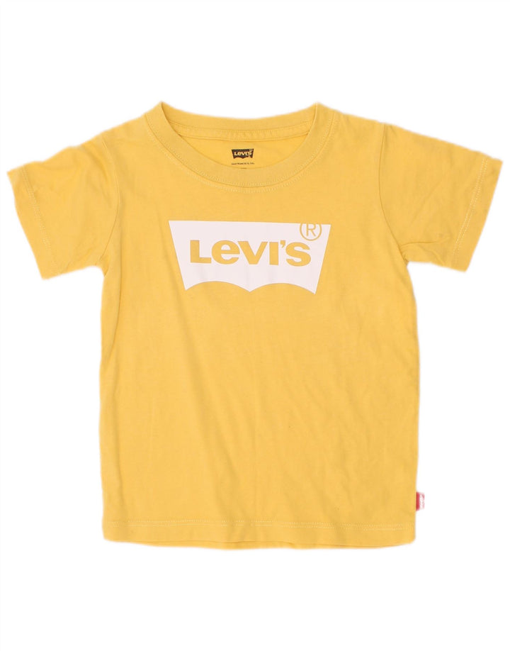 Футболка с рисунком Levi's для мальчиков 2–3 года, желтая