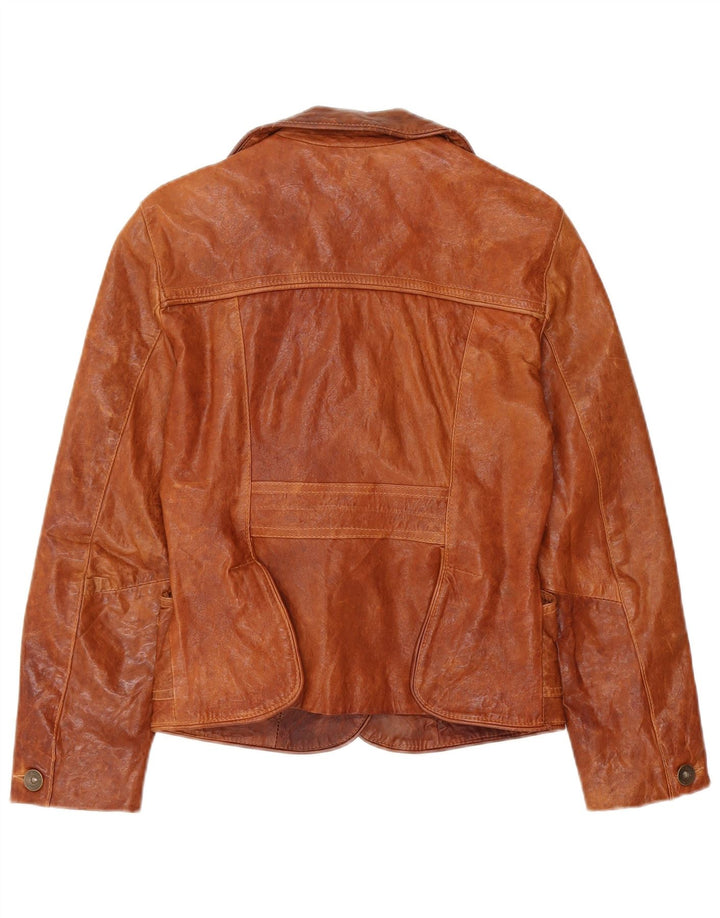 Женская кожаная куртка KOCCA UK 10 маленькая коричневая кожа