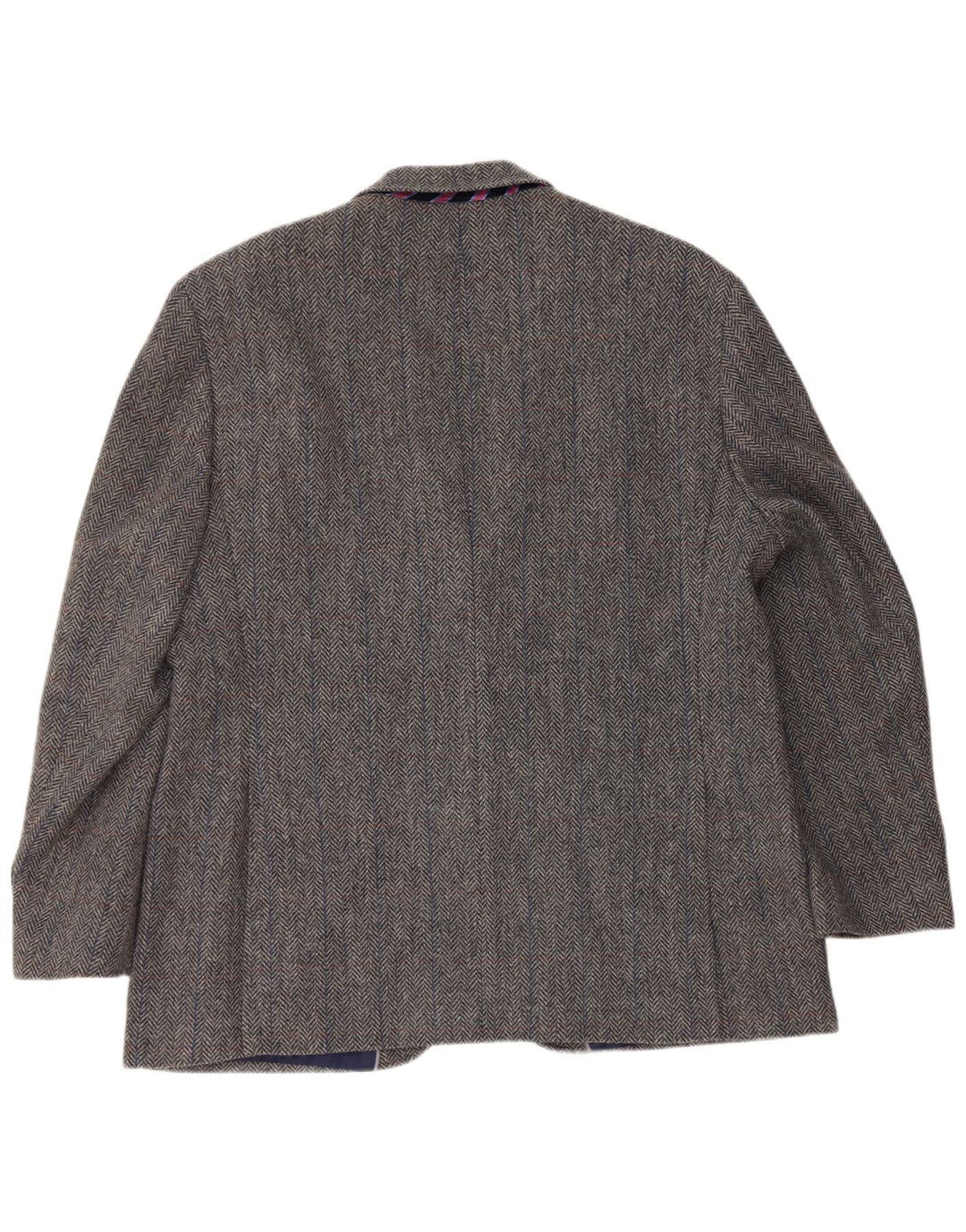 Мужской пиджак на двух пуговицах Marks & Spencer, Великобритания, 46 XL, серый, шерстяной с узором «елочка»