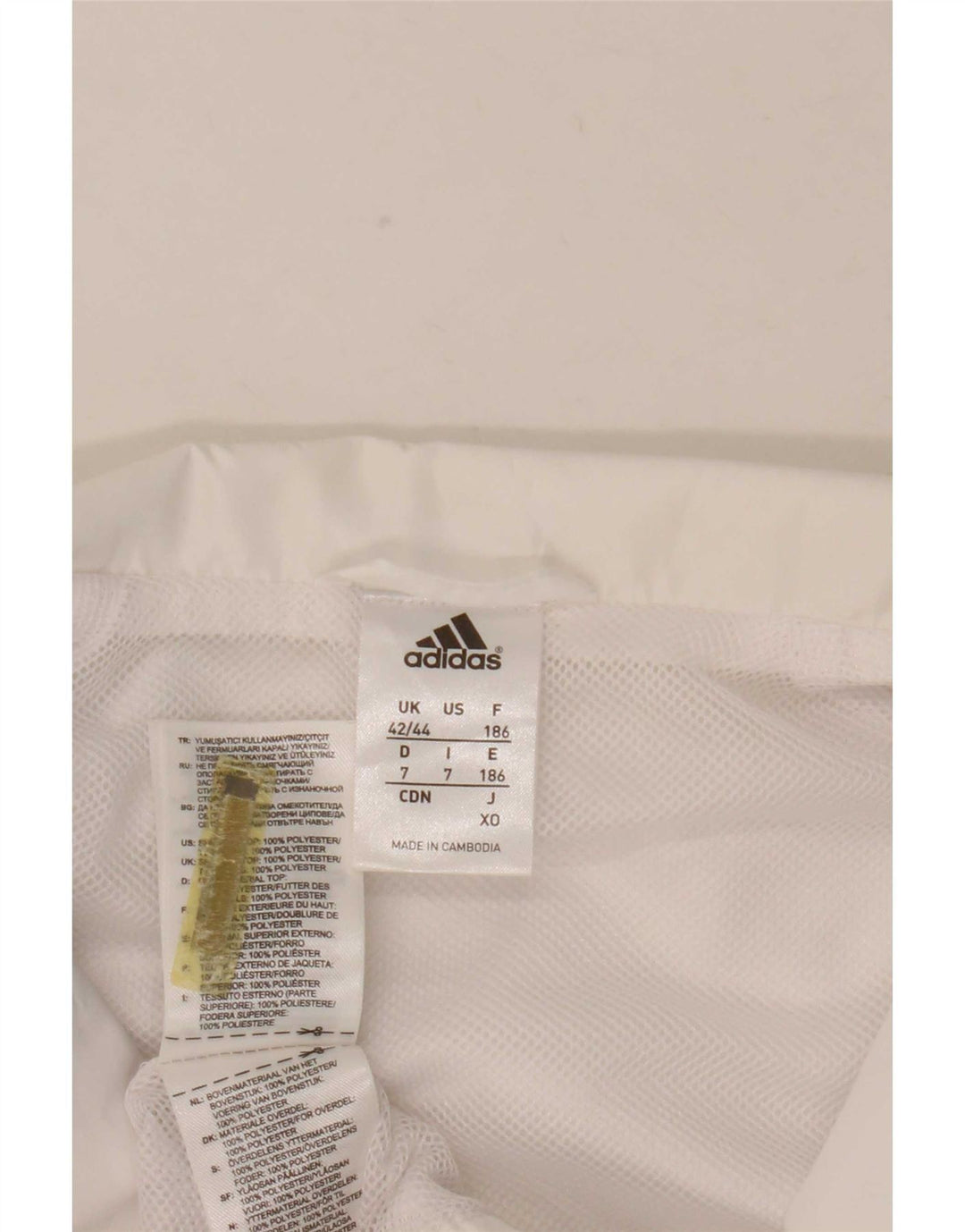 Мужская спортивная куртка Adidas UK 42/44, большой белый полиэстер с цветными блоками