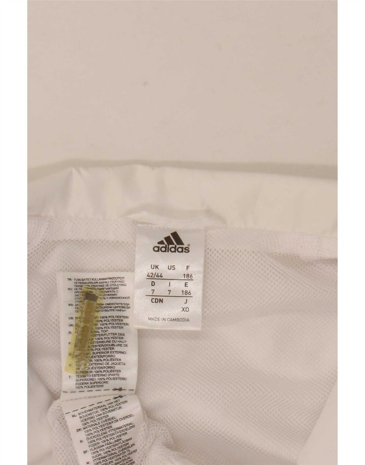 Мужская спортивная куртка Adidas UK 42/44, большой белый полиэстер с цветными блоками