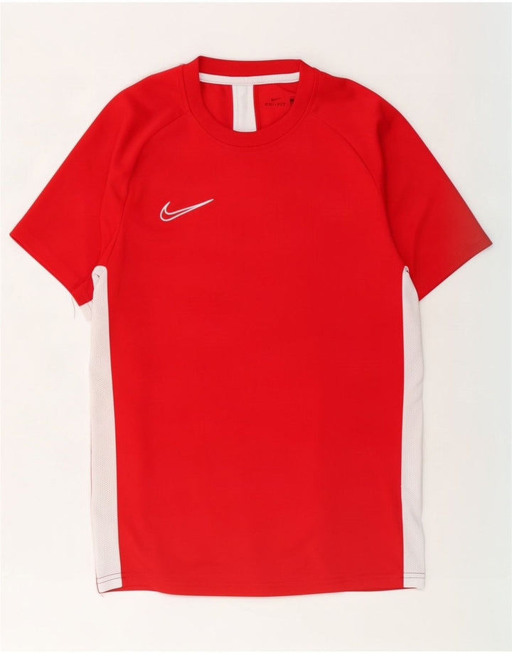 Мужская футболка Nike Dri Fit, маленький красный полиэстер с цветными блоками