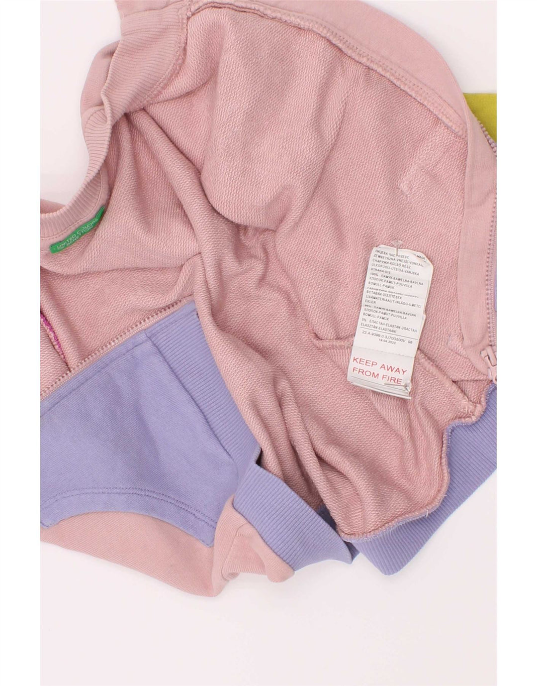 Спортивный костюм Benetton для девочек, верхняя куртка, 2–3 года, разноцветные цветные блоки