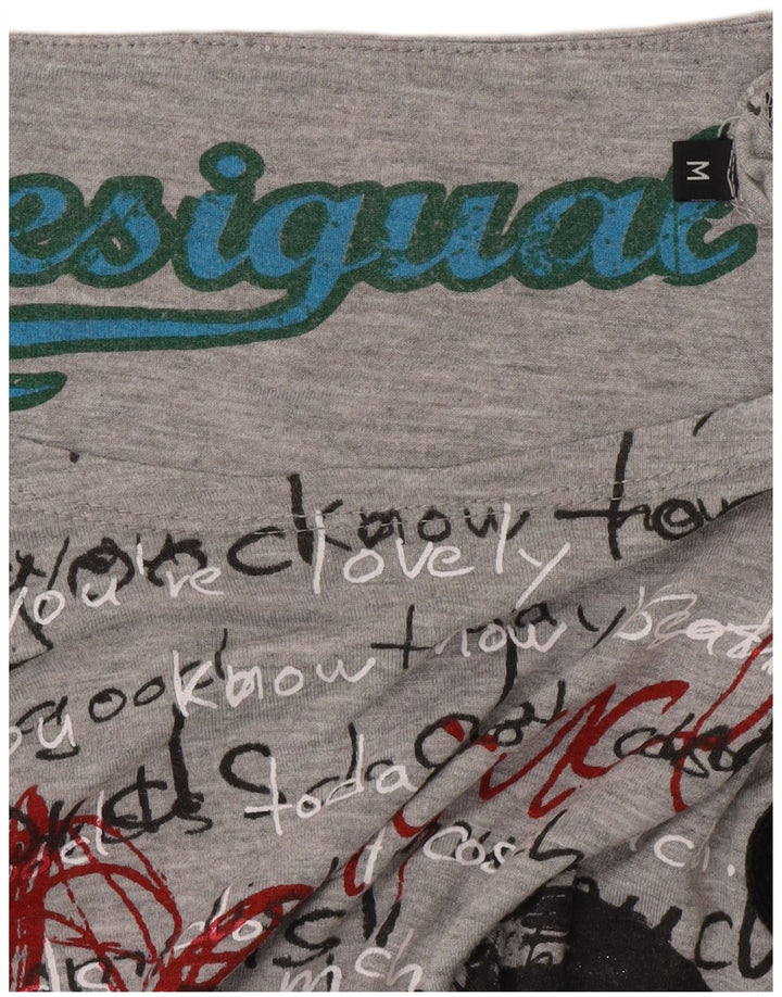 Женская футболка с рисунком Desigual Top UK 14, средний серый