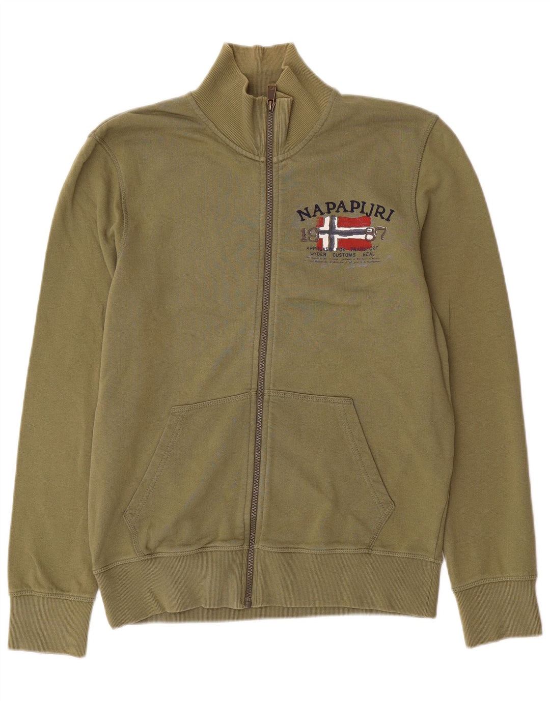 NAPAPIJRI Мужской спортивный костюм с графическим рисунком, верхняя куртка, средний цвет, хаки, хлопок