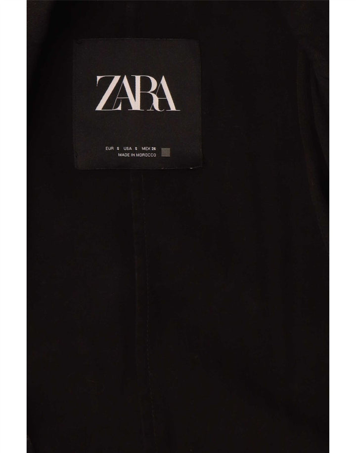 Женский тренч Zara UK 10, маленький черный лиоцелл