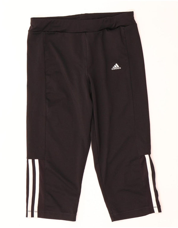 Спортивные брюки-капри Adidas Climalite для мальчиков 13-14 лет, черный полиэстер