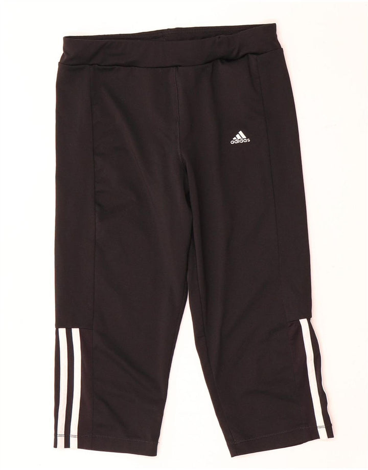 Спортивные брюки-капри Adidas Climalite для мальчиков 13-14 лет, черный полиэстер