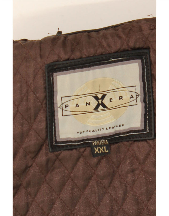 Мужская кожаная куртка PANTERA UK 44 2XL Коричневая кожаная