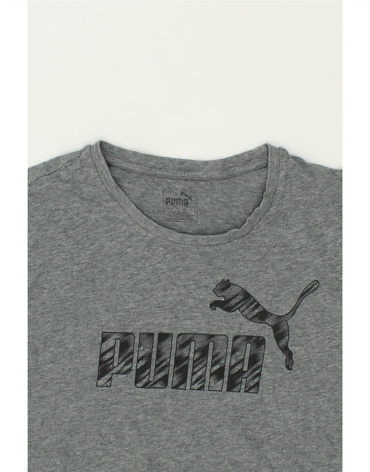 PUMA Mens Graphic T-Shirt Top Large Grey Cotton Vintage Puma and Second-Hand Puma from Messina Hembry 