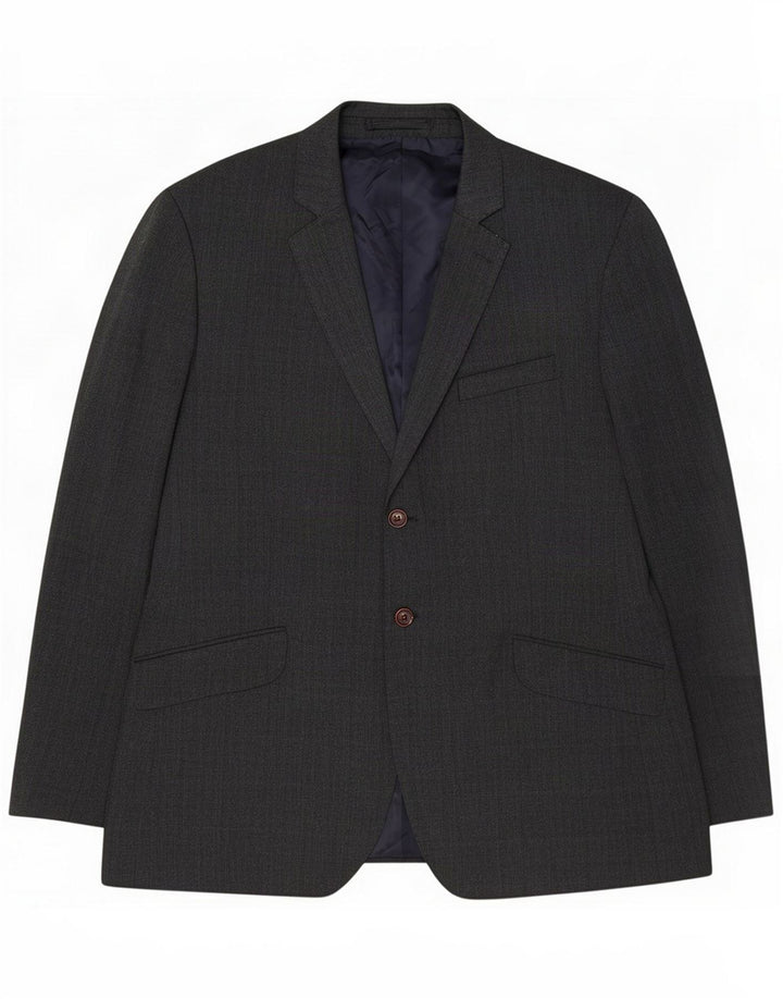 Crew Clothing Мужской пиджак с 2 пуговицами, Великобритания 44 2XL, серый полиэстер