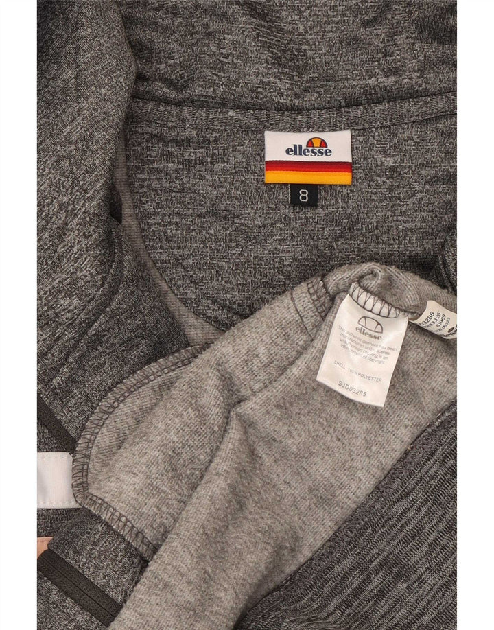 Женский свитер с капюшоном на молнии Ellesse UK 8, маленький серый, полиэстер с цветными блоками