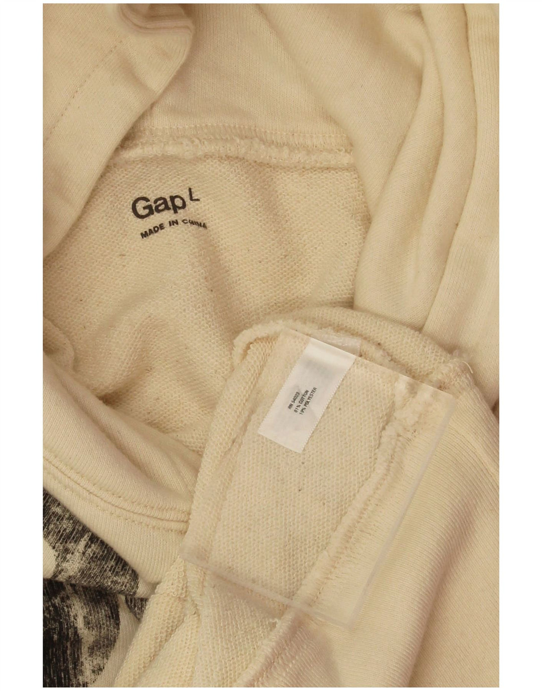 Мужской джемпер с капюшоном Gap, большой размер, бежевый, хлопок