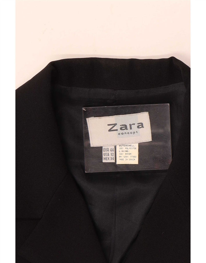 Женский пиджак Zara на 4 пуговицах EU 44 XL, черный полиэстер