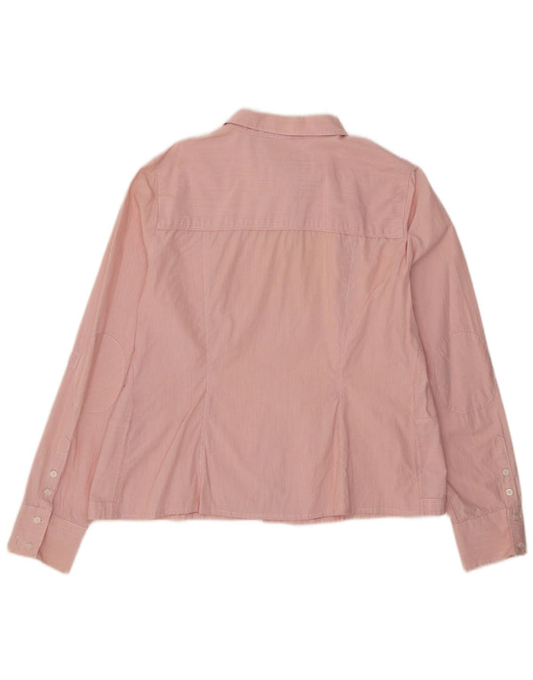 Guess Женская рубашка UK 18 XL розовая в тонкую полоску