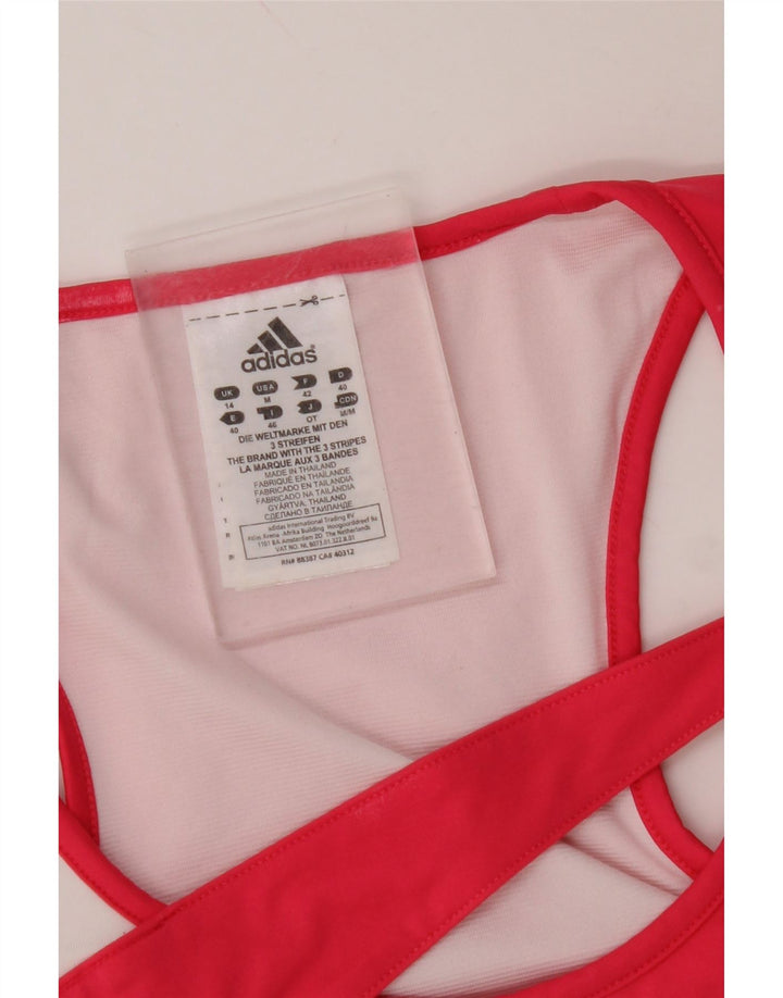 Женский жилет ADIDAS UK 14, средний розовый, нейлон с цветными блоками