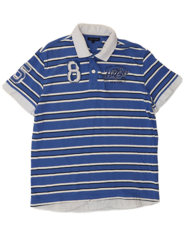 Рубашка-поло для регби с рисунком Tommy Hilfiger для мальчиков 15–16 лет в синюю полоску