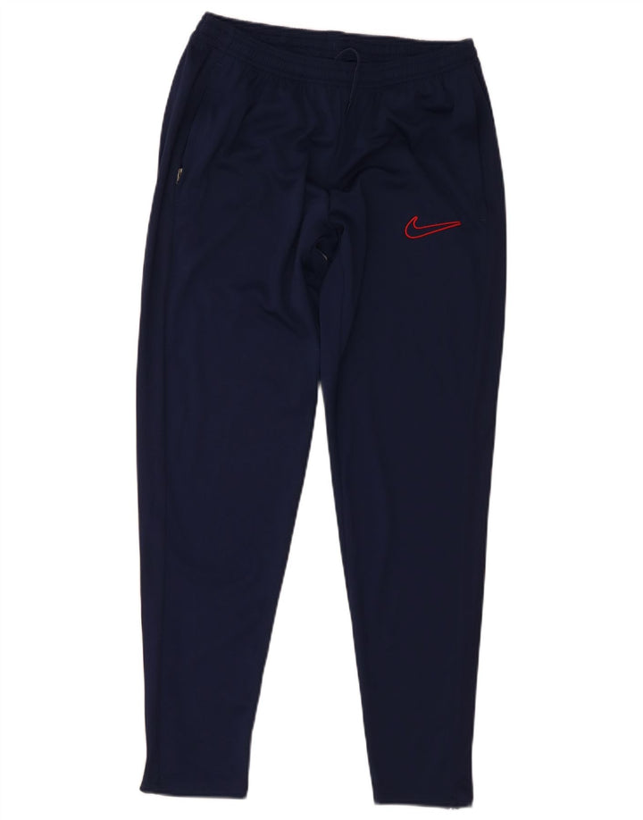 Мужские спортивные брюки Nike Dri Fit среднего размера, темно-синие, полиэстер