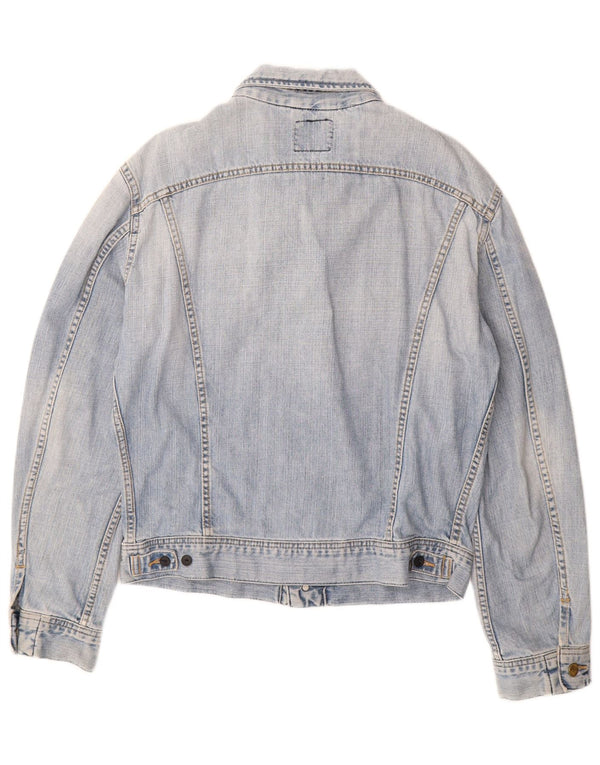 Женская джинсовая куртка LEE UK 16, большой синий хлопок