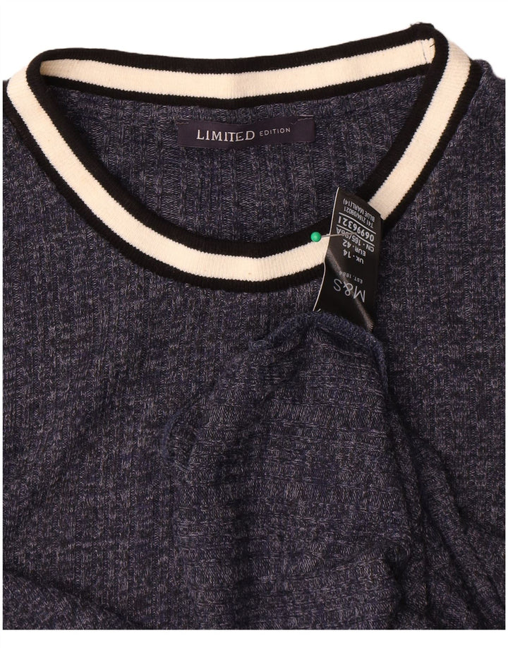 Женская футболка Marks & Spencer Top UK 14 Medium Navy Blue в крапинку