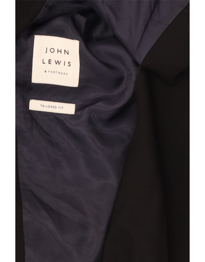 Мужской пиджак John Lewis с 2 пуговицами индивидуального кроя, Великобритания 44, 2XL, черная шерсть