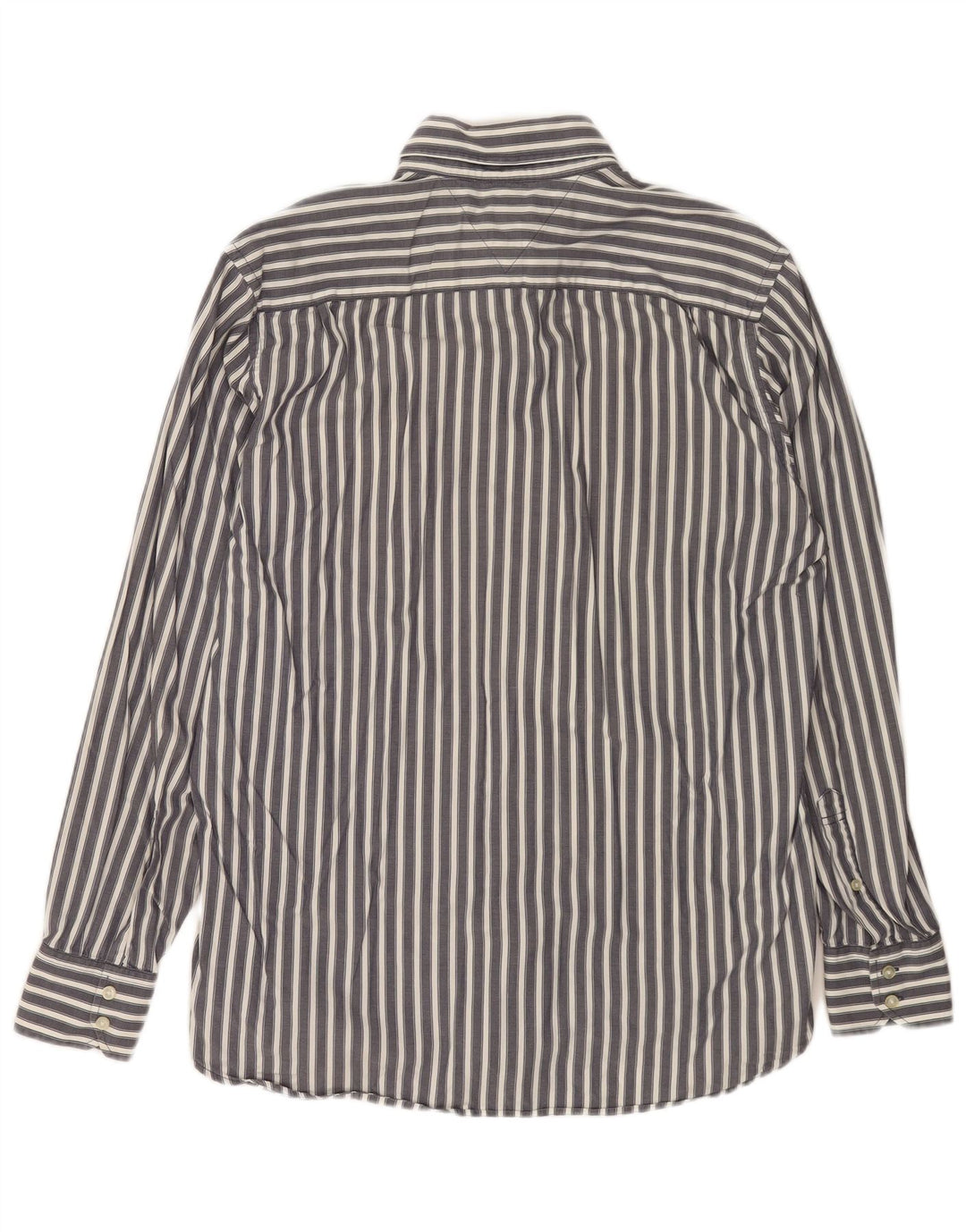 TOMMY HILFIGER Мужская рубашка из хлопка среднего серого цвета в тонкую полоску