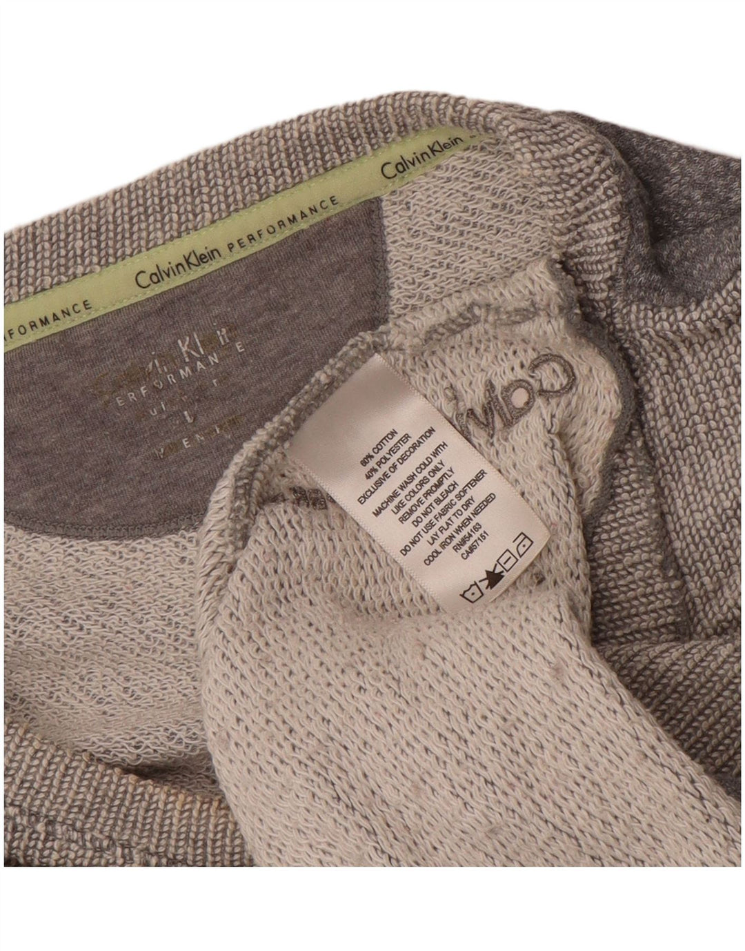 CALVIN KLEIN Женский топ с длинным рукавом UK 18 XL Серый с цветными блоками