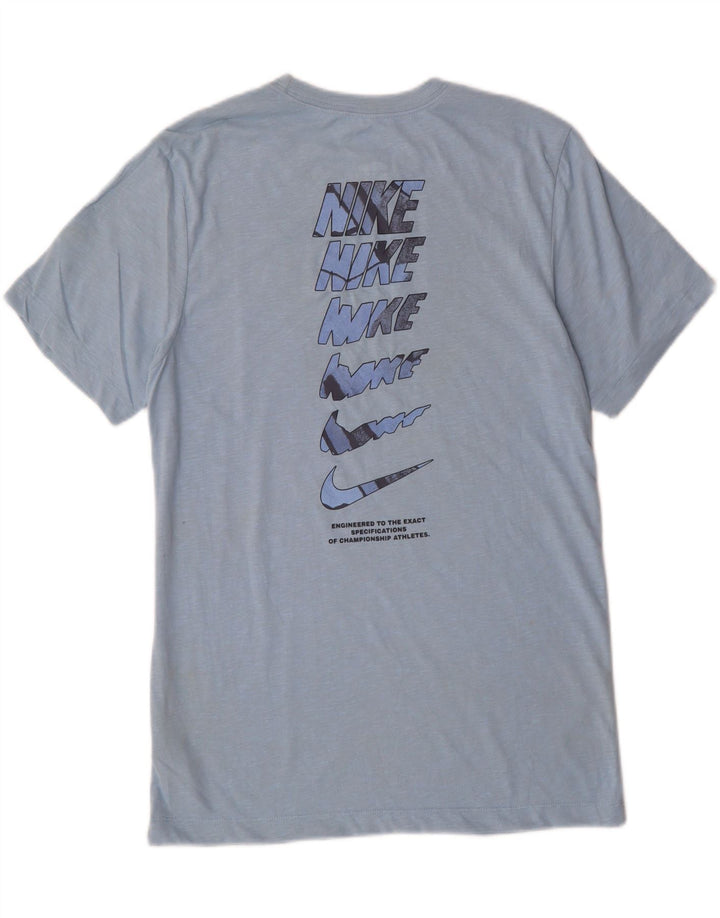 NIKE Mens Dri Fit Graphic T-Shirt Top Small Blue Cotton Vintage Nike and Second-Hand Nike from Messina Hembry 