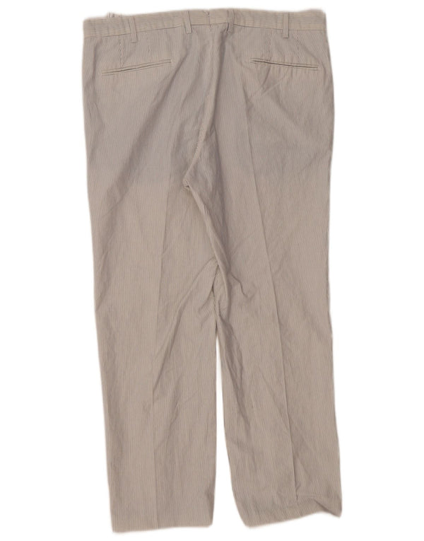 Мужские прямые костюмные брюки MASSIMO DUTTI EU 46 XL W36 L27 в белую полоску