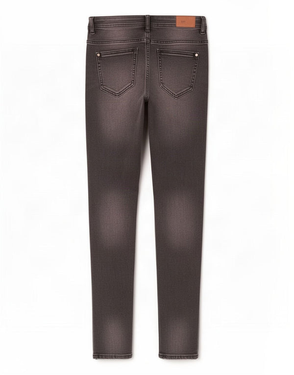 Женские потертые джинсы скинни Zara EU 38, маленькие W28 L27, черный хлопок