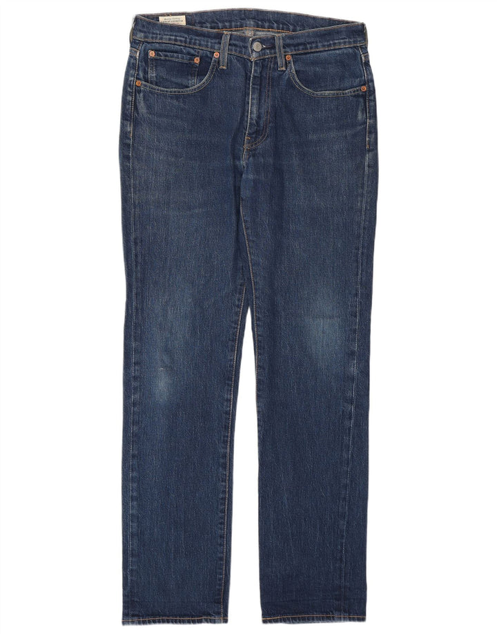 Мужские прямые джинсы LEVI'S 514 W31 L32 синие, хлопок