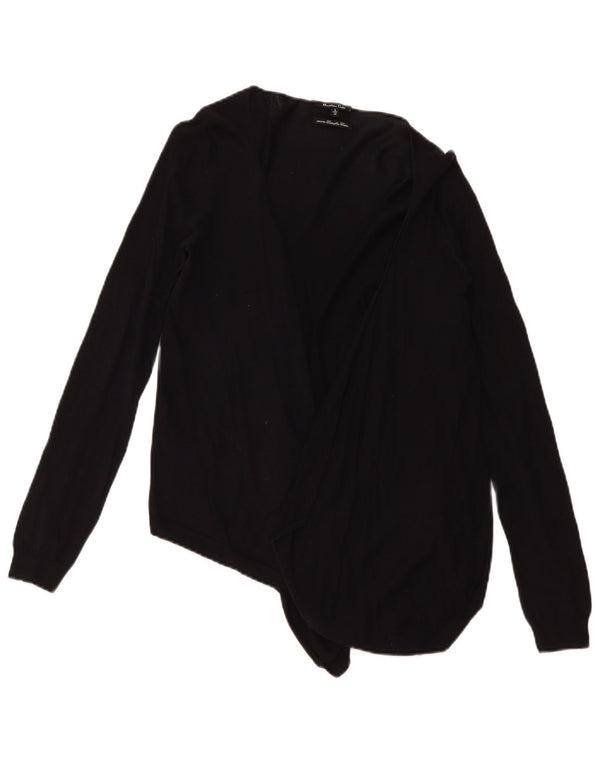 Женский открытый кардиган Massimo Dutti UK 10, маленький черный хлопок