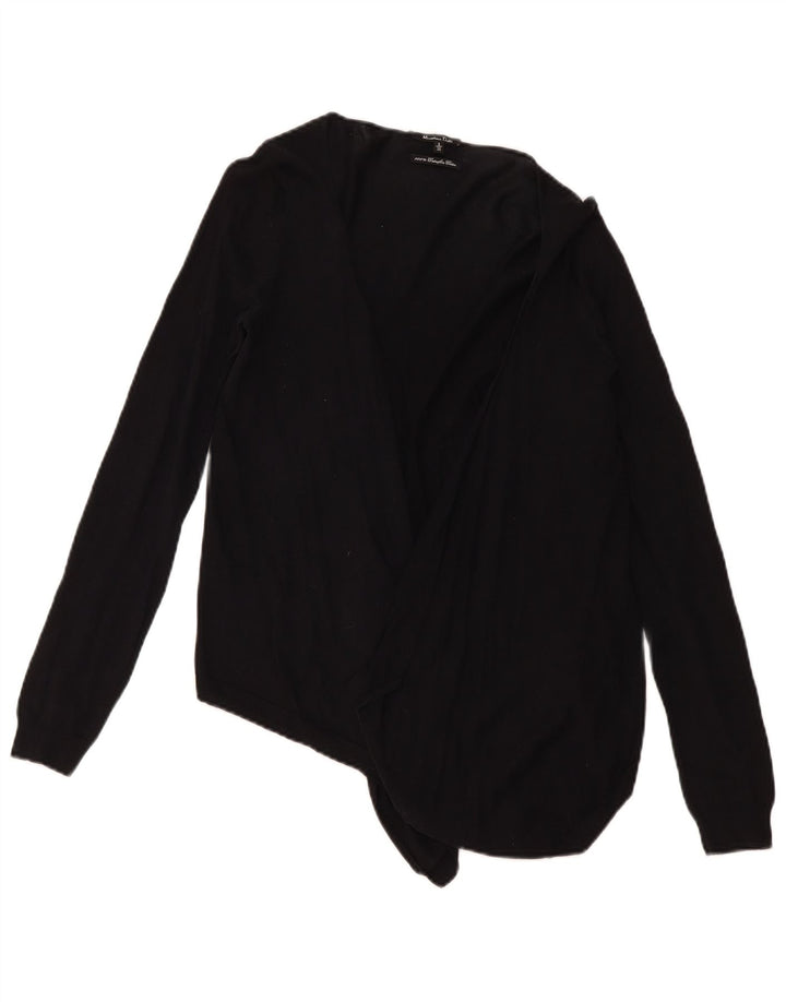 Женский открытый кардиган Massimo Dutti UK 10, маленький черный хлопок