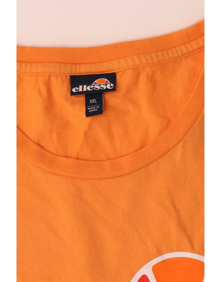 Мужская футболка Ellesse с рисунком 2XL оранжевого цвета, хлопок