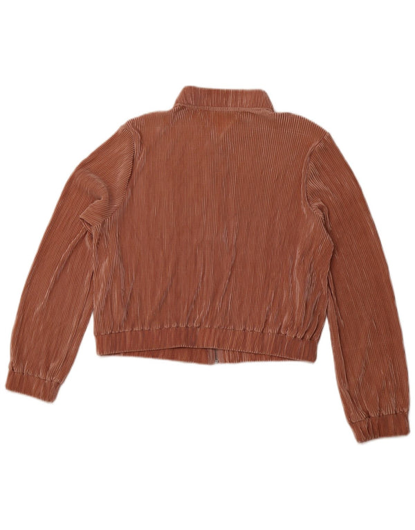 ZARA Womens Bomber Jacket UK 16 Large Pink Polyester