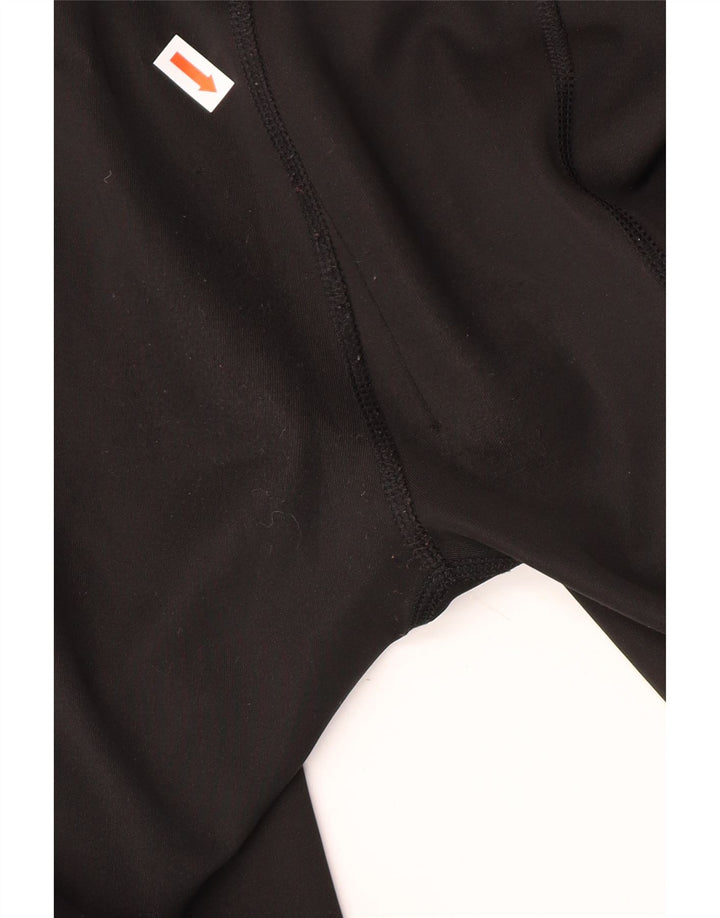 Женские леггинсы ADIDAS Climalite UK 0/2 2XS, черные, полиэстер с цветными блоками