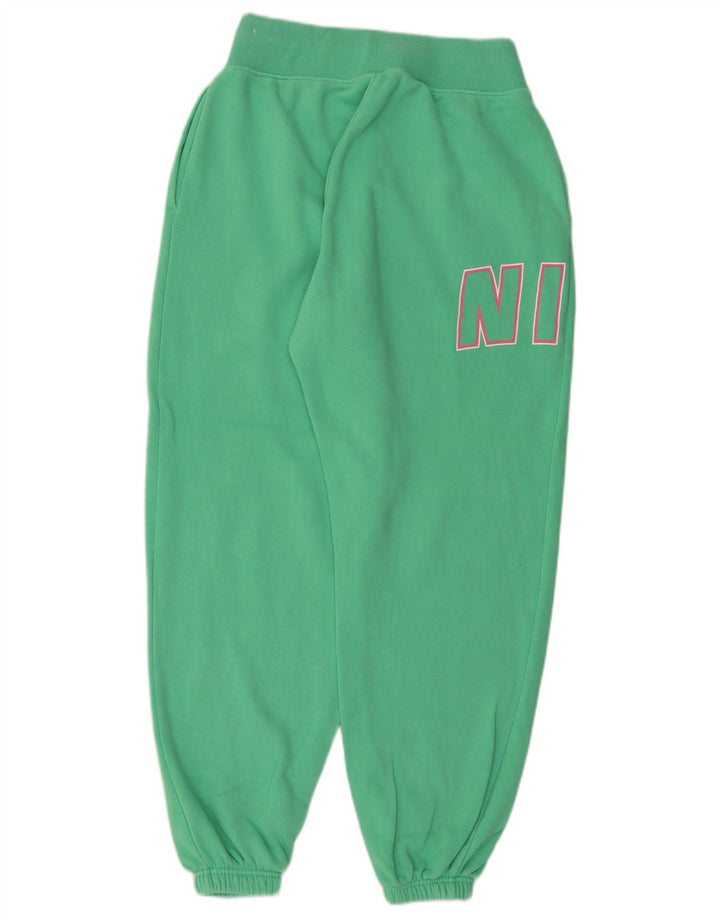 Женские спортивные брюки с графическим рисунком NIKE, джоггеры, Великобритания, 10 маленьких размеров, зеленый хлопок