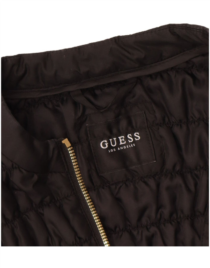 GUESS Женская стеганая куртка UK 12 Medium Black