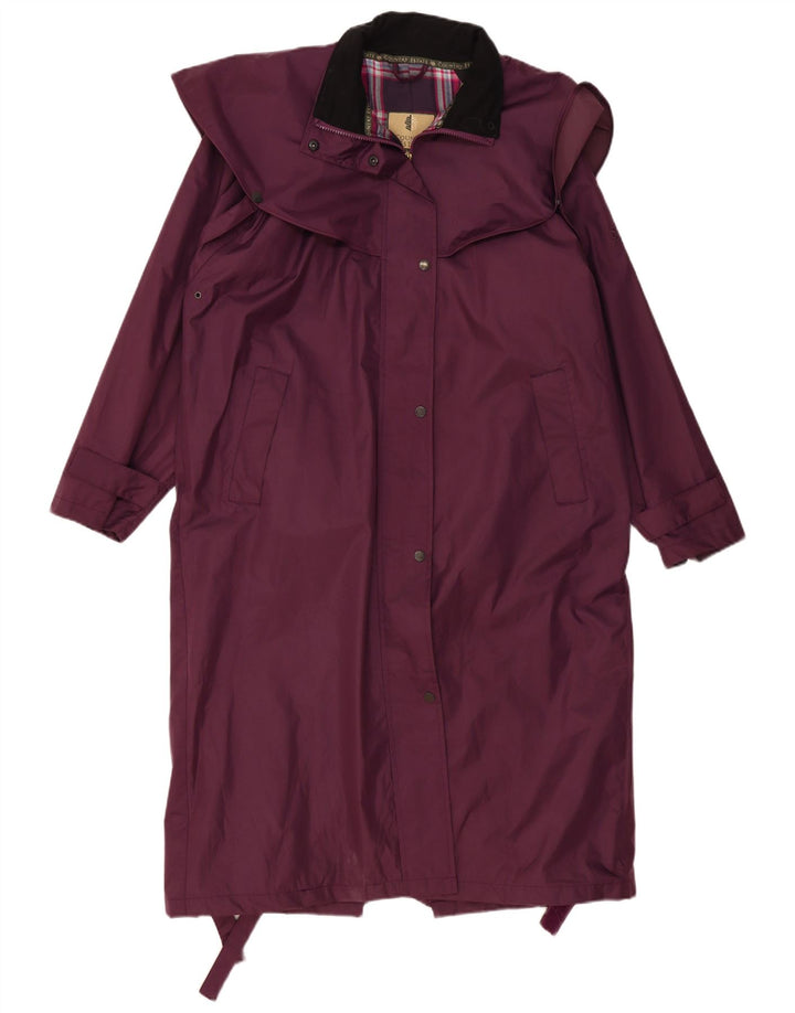 COUNTRY ESTATE Женское пальто-накидка оверсайз UK 16, большой фиолетовый полиэстер