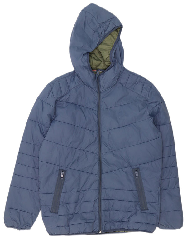 Мужская стеганая куртка с капюшоном Jack & Jones UK 38 средний синий