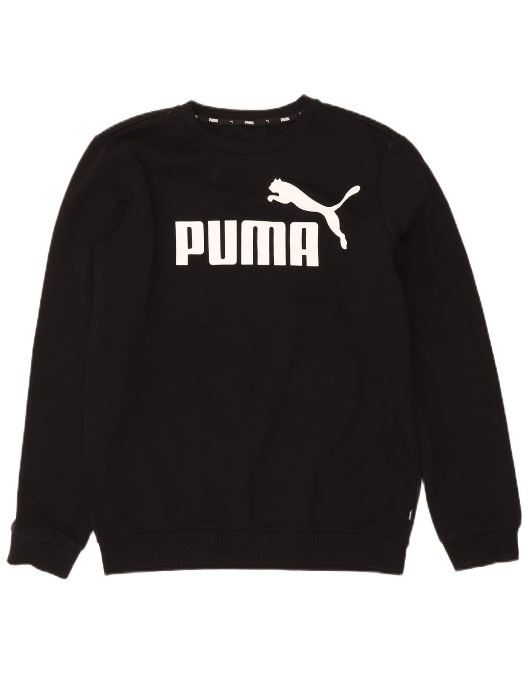 Мужской свитшот с рисунком Puma, маленький черный хлопковый джемпер