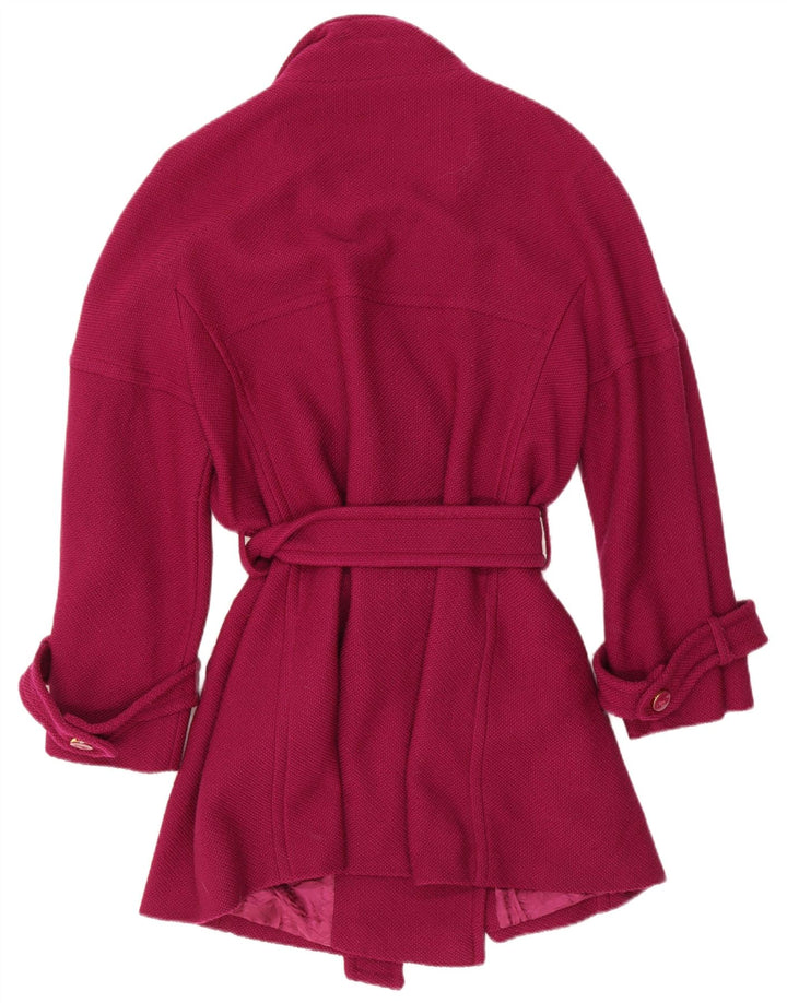 Женское двубортное пальто Escada EU 44 XL, новое фиолетовое шерстяное пальто