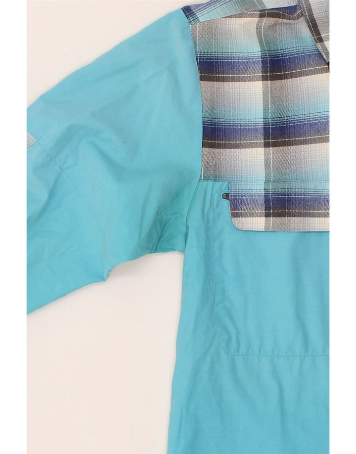 BAILO Mens Shirt IT 46 Small Blue Check Cotton Vintage Bailo and Second-Hand Bailo from Messina Hembry 