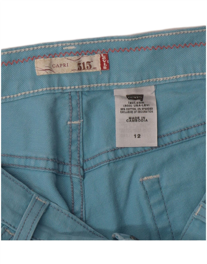 Женские джинсы-капри Levi's 515, США 12, большие, W34, синие, хлопковые, классические