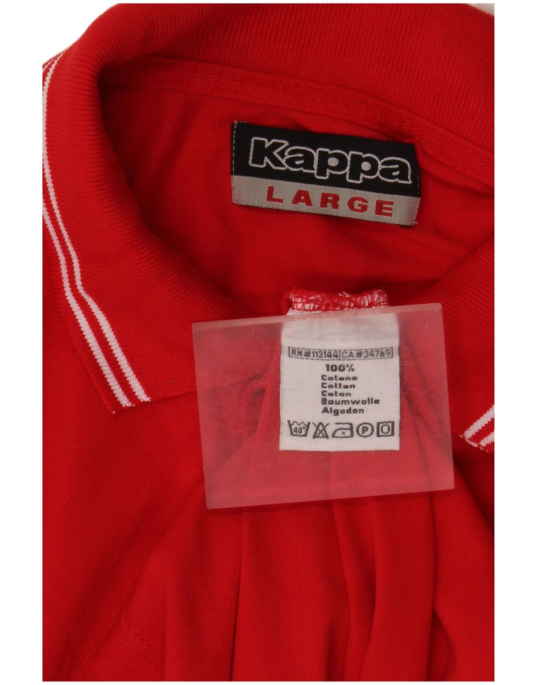 Мужская рубашка поло Kappa, большая красная хлопковая